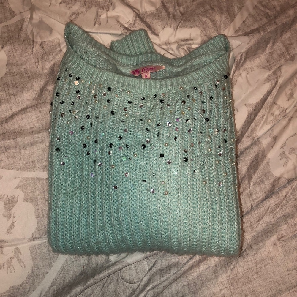 Teal sweater